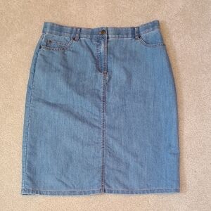 Blair Blue Denim Pencil Skirt